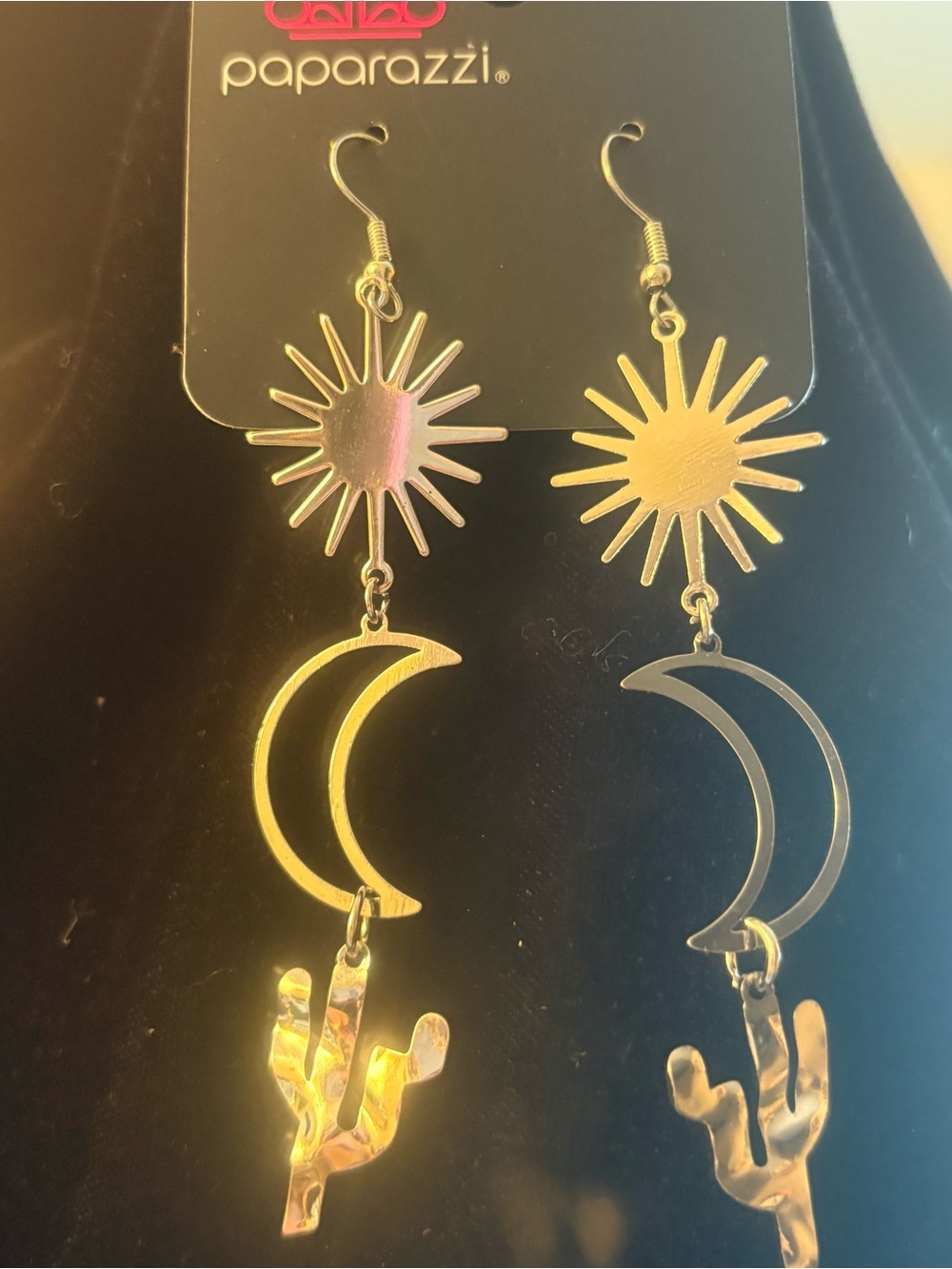 paparazzi Sun, Moon & Cactus Dangle Earrings